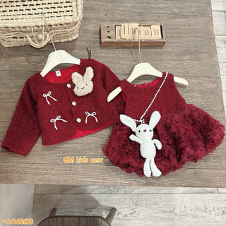 set váy dạ cho bé gái cao cấp