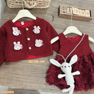 set váy dạ cho bé gái cao cấp