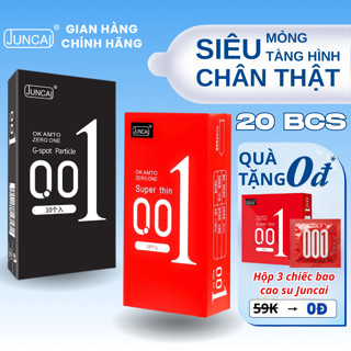  Combo 2 Hộp Bao Cao Su  JUNCAI 001 Siêu Mỏng Nhiều Chất Bôi Trơn Chính Hãng 