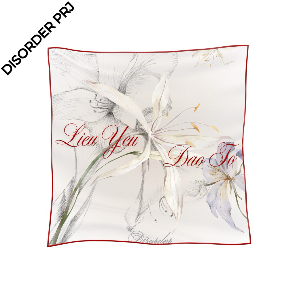 DISORDER Bandana “LIEU YEU” 70×70 – Imperfect (lỗi nhẹ viền)