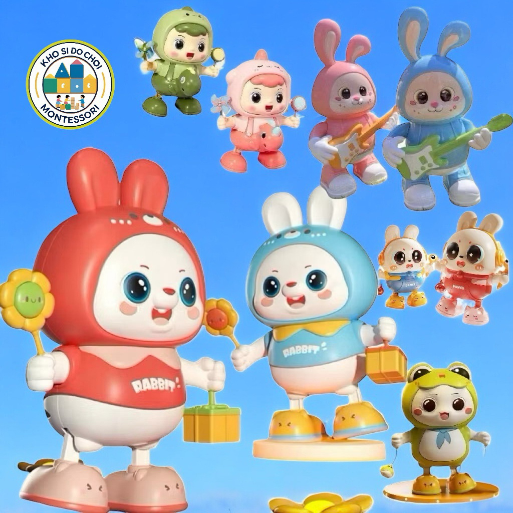  Đồ Chơi Thỏ Ếch Vịt Rồng Ong.. Robot Nhảy Múa Có Đèn Nhạc Di Chuyển Vui Nhộn An Toàn Cho Bé Quà Tặng Bé Trai Bé Gái 