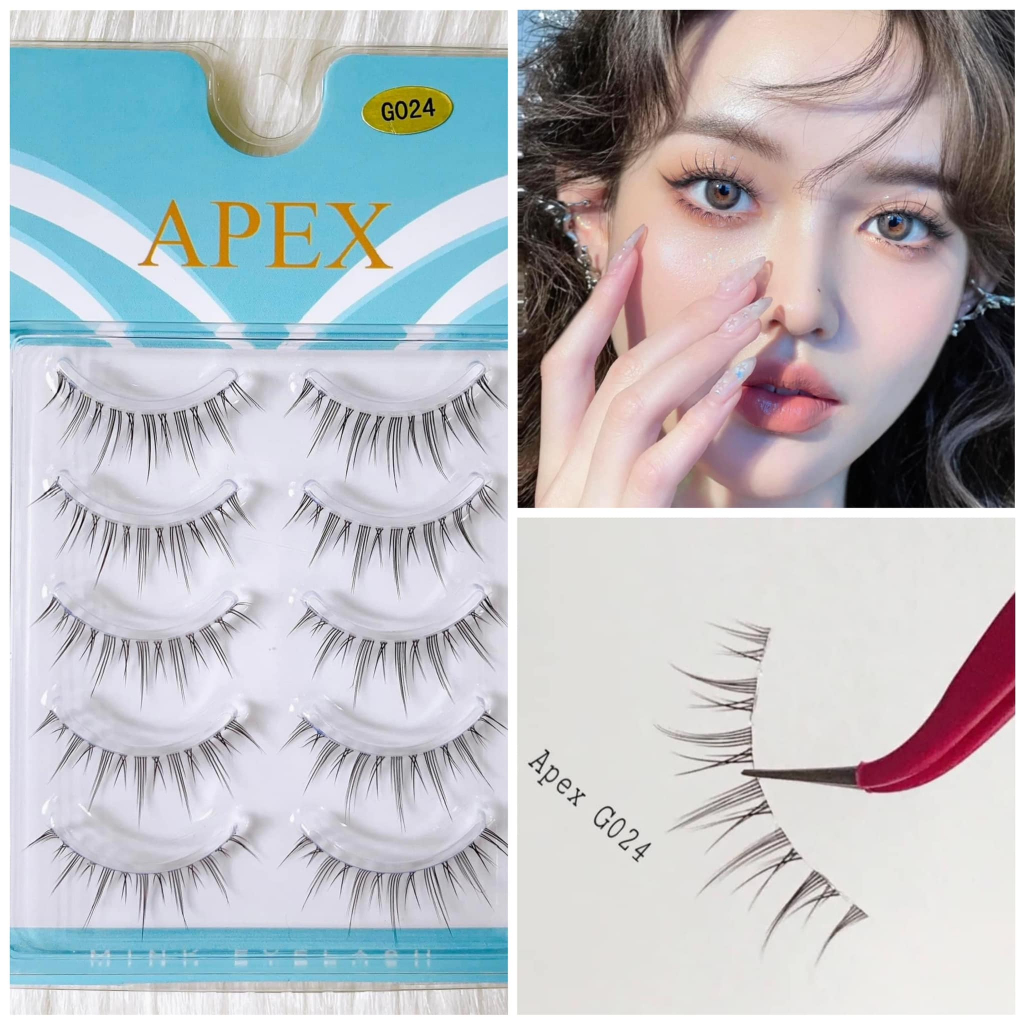 Mã HOT NHẤT - Lông Mi Giả Gân Trong APEX Cao Cấp – Mềm Nhẹ Tự Nhiên – Mi Slay Store