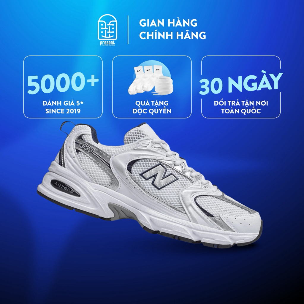 Giày NB530 Navy chính hãng, fullbox tag Present Sneakers