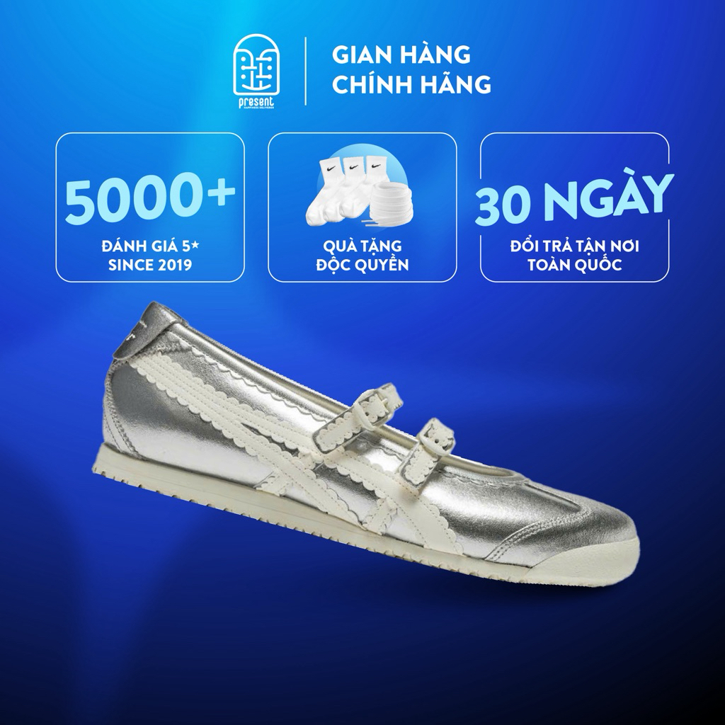 Giày Onitsuka Tiger Mexico 66 Ballet 'Metallic Silver' chính hãng, Onitsuka Tiger real fullbox Prese