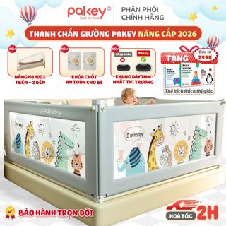   HỎA TỐC  Thanh Chắn Giường PAKEY Chính Hãng Thanh Chặn Giường An Toàn Cho Bé Nâng Hạ 1-2 Bên Tiện Lợi 