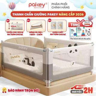   MỚI  Thanh Chắn Giường Cho Bé PAKEY Chính Hãng - Thanh Chặn Giường S1 Mẫu Mới Cải Tiến Chiều Cao Đến 105cm 