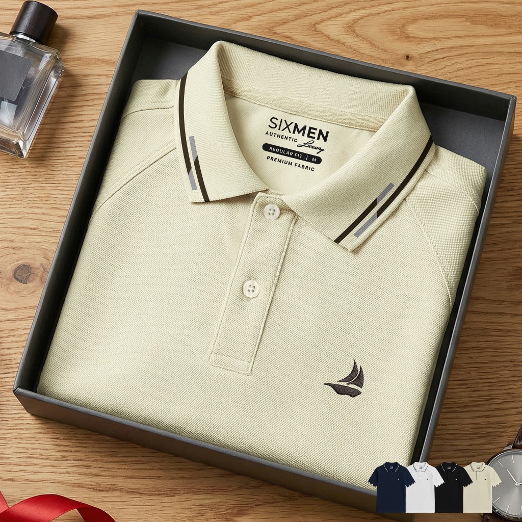 Áo Polo Nam Vigor Cao Cấp, Vải Cá Sấu Feelmax Premium Chống Nhăn, Form Regular - SIXMEN
