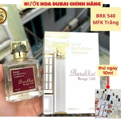 Nước Hoa Dubai BRK 540 MFK Trắng Hương Ngọt Sang Trọng