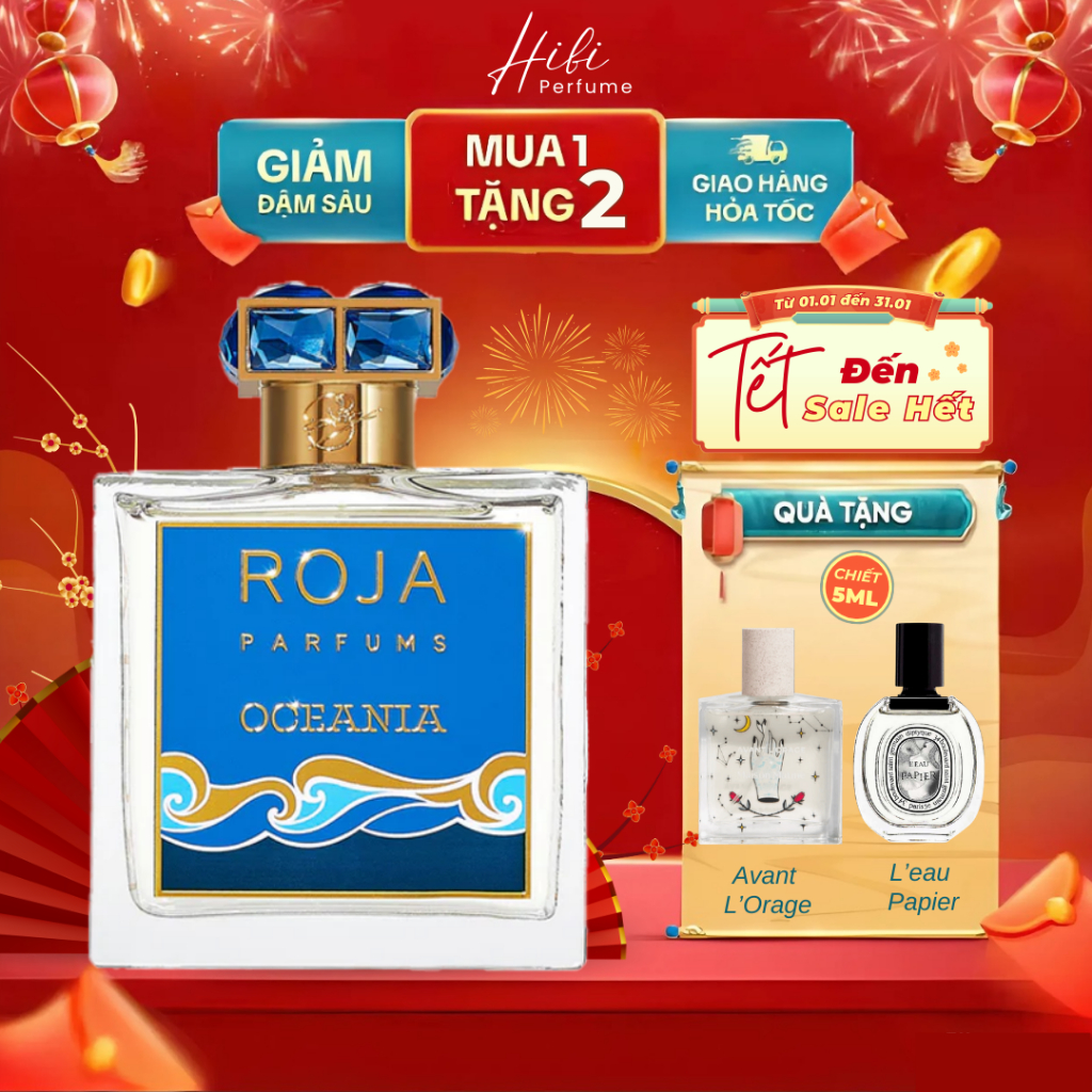 Chiết 10ml nước hoa unisex R.oja Oceania Parfum Hương thơm tươi mát, quyến rũ - hibi perfume