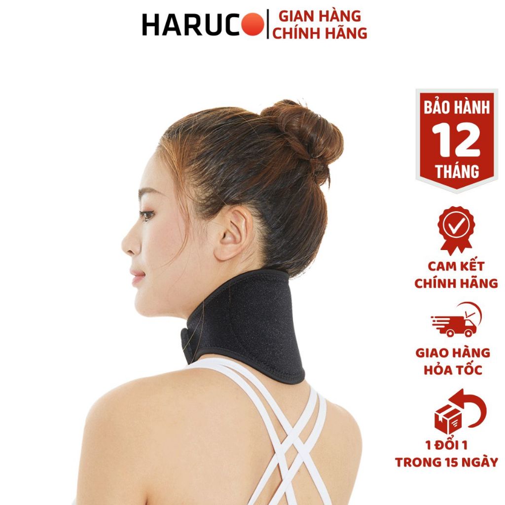 Đai Cổ Đá Nóng Haruco Từ Tính Tự Sưởi Ấm Bảo Vệ Đốt Sống Cổ Giúp Giảm Đau Mỏi Cổ Vai Gáy Hiệu Quả