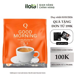  Cà phê sữa Goodmorning hoà tan 3in1  20gr x túi 24 gói  - Trần Quang 