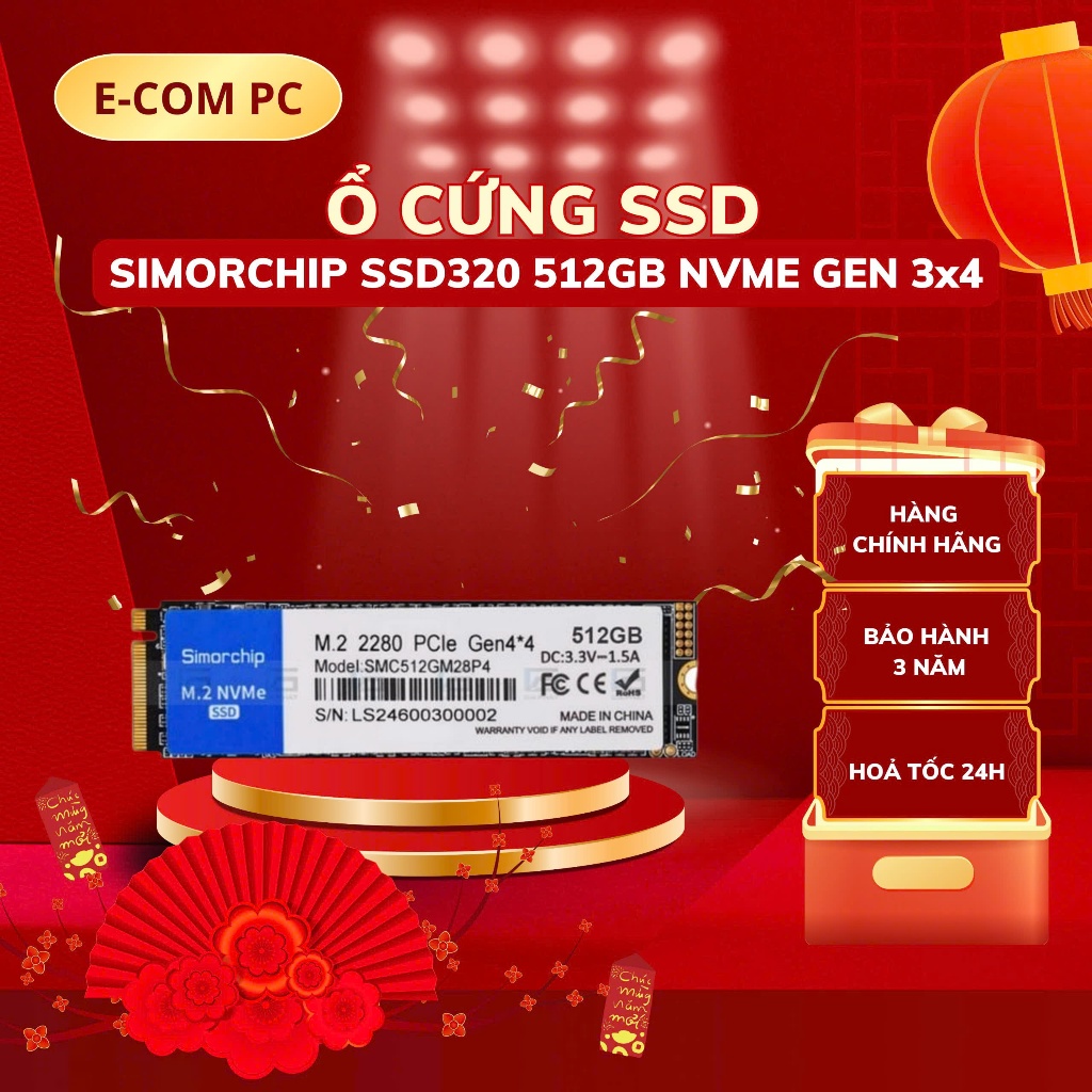 Ổ cứng SSD SIMORCHIP SSD320 512GB NVME GEN 3x4