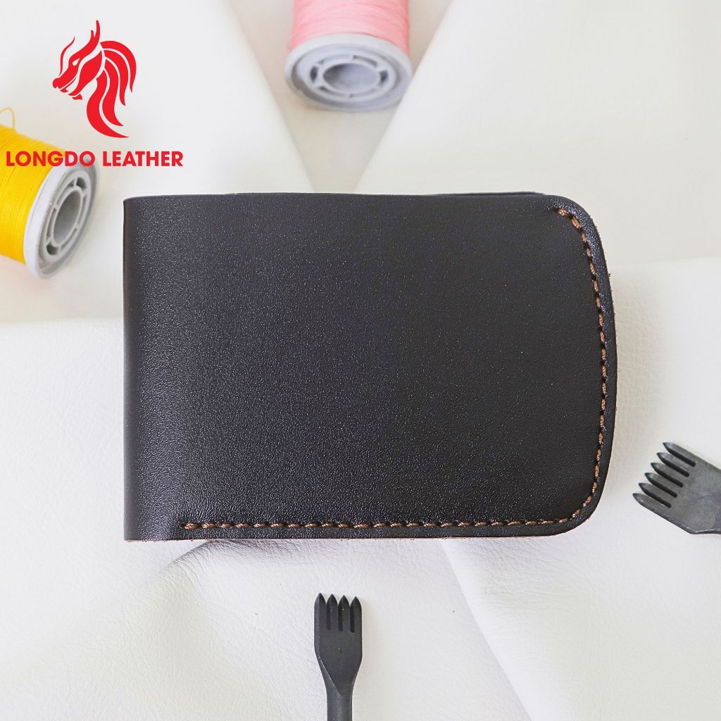 Ví mini nam - Cam kết 100% da bò thật - Bảo hành 5 năm - Thương hiệu uy tín Longdo Leather - B04