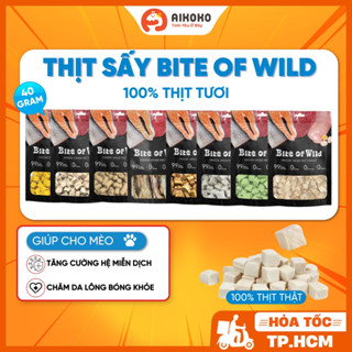Thịt Sấy Bite Of Wild Cho Mèo Nhiều Hương Vị - Giàu Dinh Dưỡng, Giúp Mèo Khỏe Mạnh - Aikoko