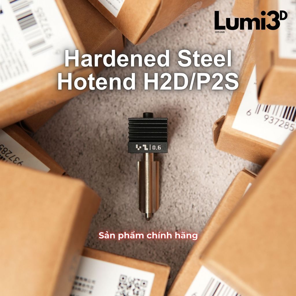 Bambu Hotend H2D/P2S Chính Hãng - Nozzle Thép Cứng H2S/H2C/H2D/P2S Hotend chính hãng Bambu Lab - dàn
