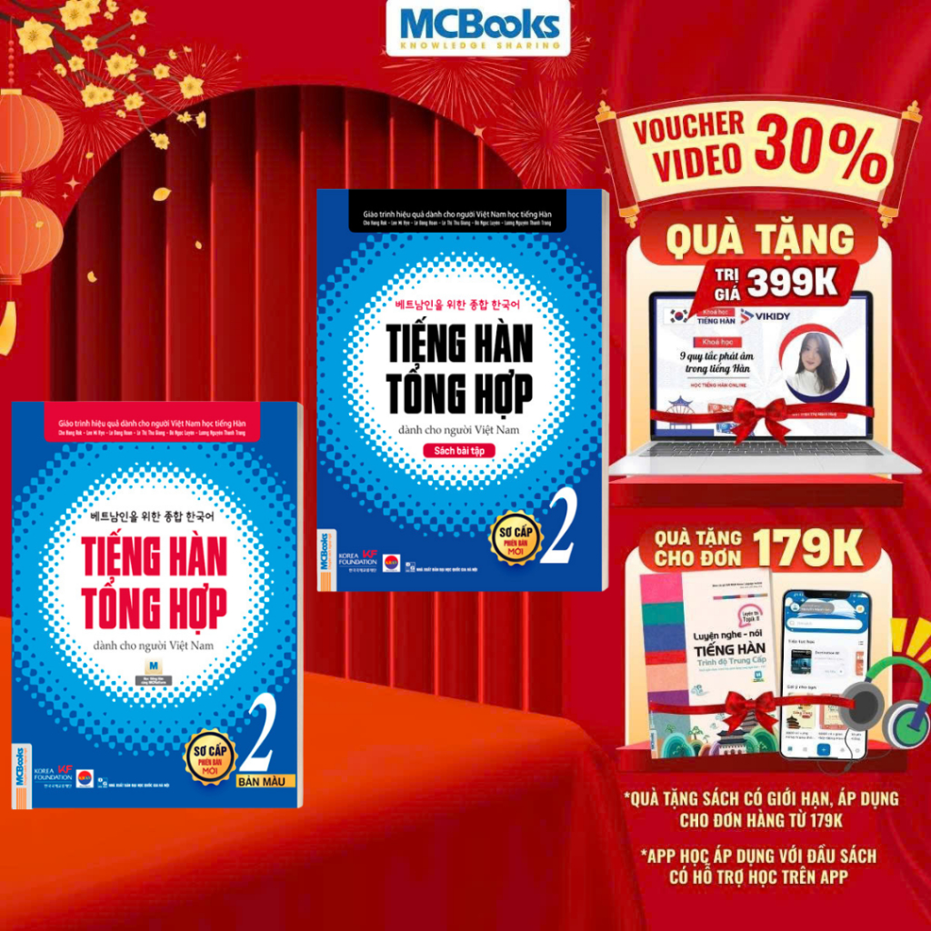 Sách - Combo Tiếng Hàn Tổng Hợp Dành Cho Người Việt Nam - Sơ Cấp 2