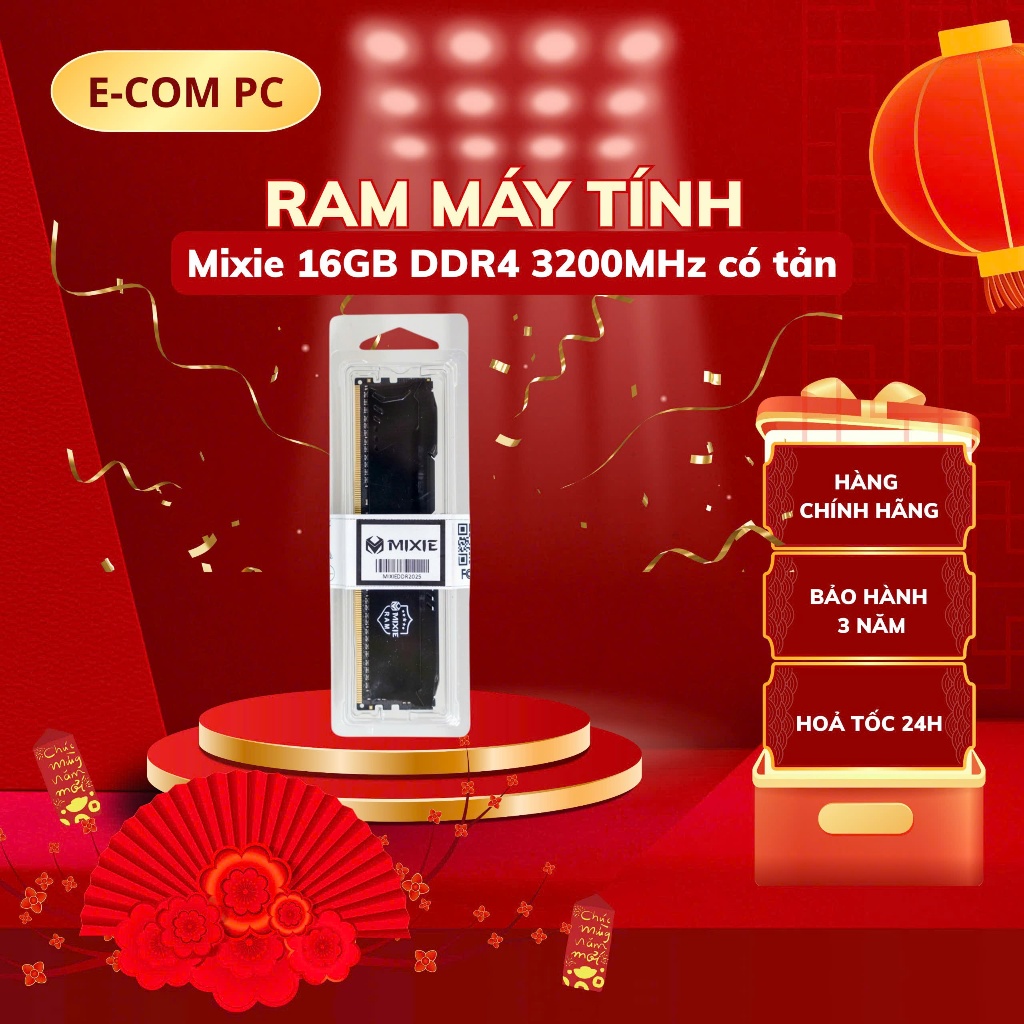 Ram Mixie 16GB DDR4 3200MHz có tản