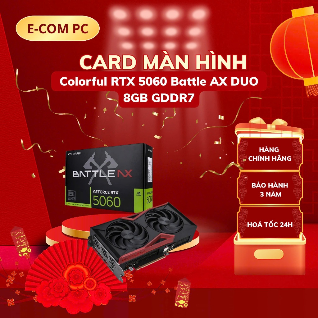 Card Màn Hình Colorful GeForce RTX 5060 Battle AX DUO 8GB-V