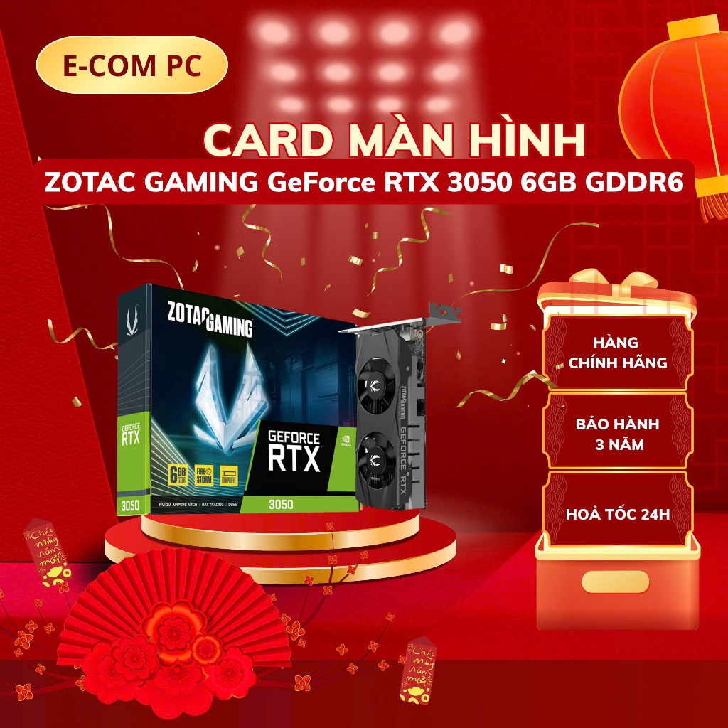 Card Màn Hình ZOTAC GAMING GeForce RTX 3050 6GB TWIN EDGE OC 96BIT GDDR6