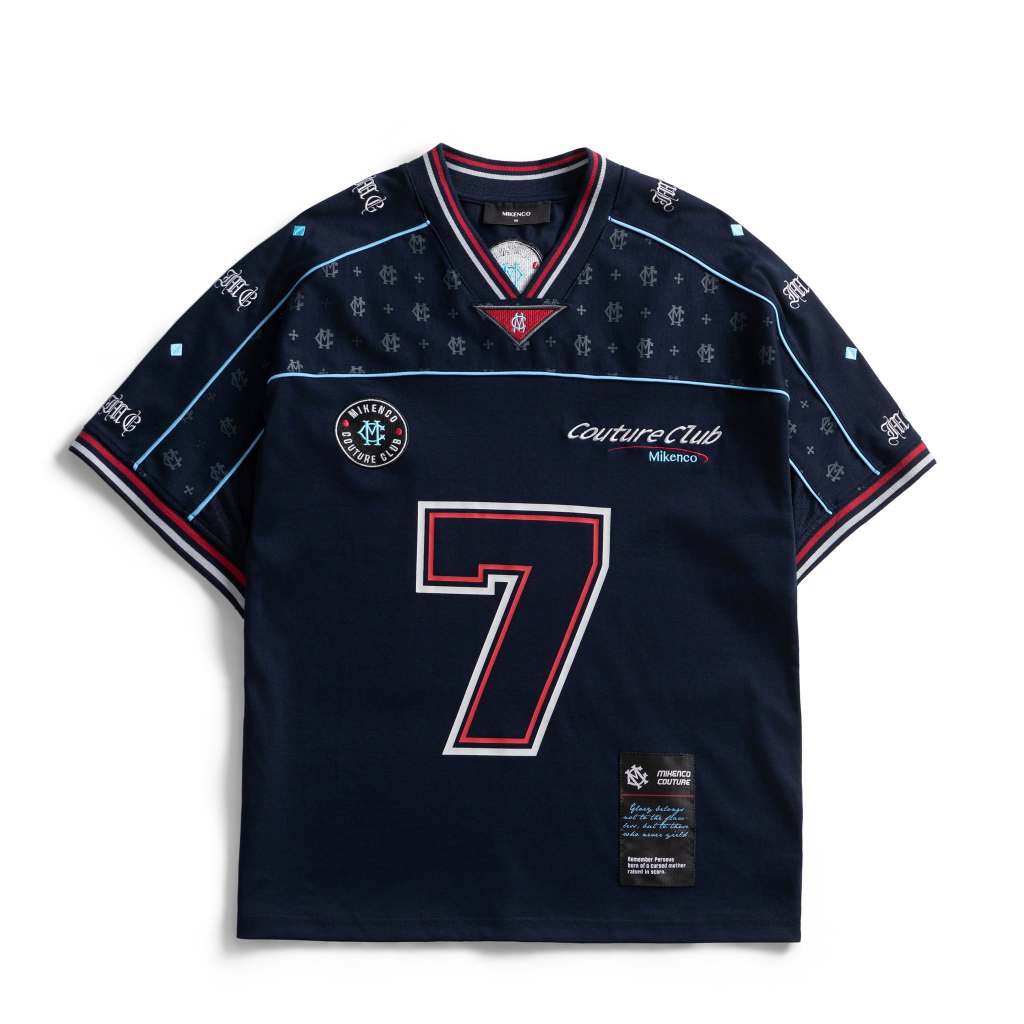 Áo phông unisex MIKENCO VII Monogram Jersey Navy