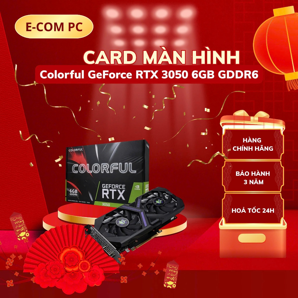 Card màn hình VGA COLORFUL RTX 3050 6GB GDDR6