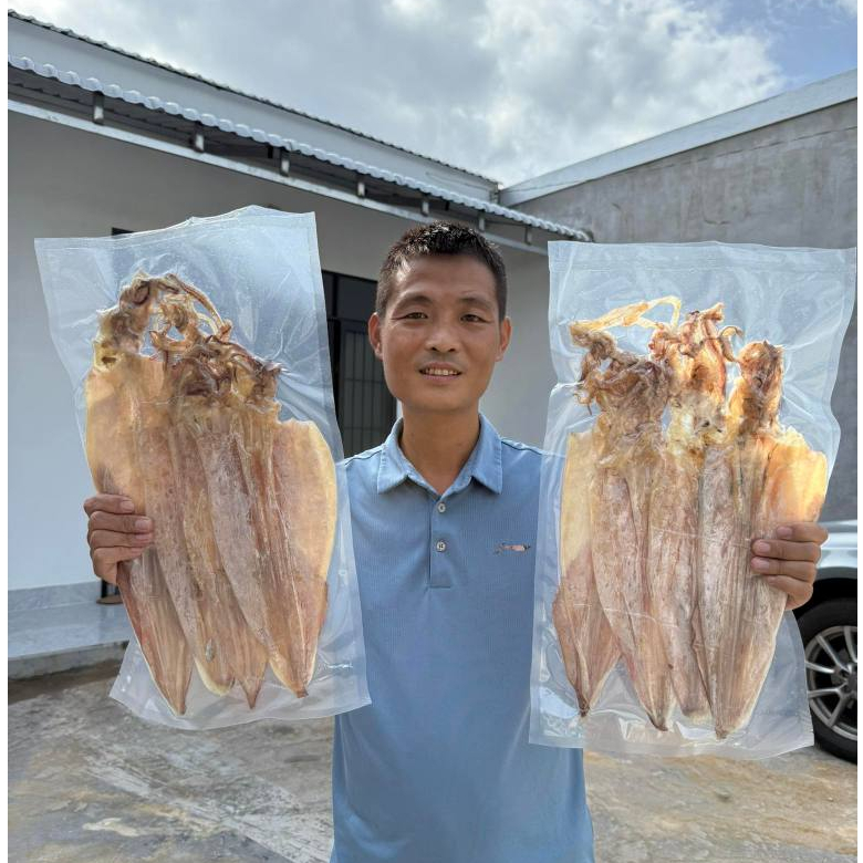 Lẻ 1 Con Mực Khô Size 8-10 Con/kg , Mực Câu Phơi Thuyền Phú Quốc , Mực ngọt Thịt Đậm Đà