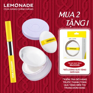  Combo Lemonade Phấn Phủ Supermatte No Makeup Loose Powder 9g & Chì kẻ mày 2 đầu Lemonade Dual Eyebrow 