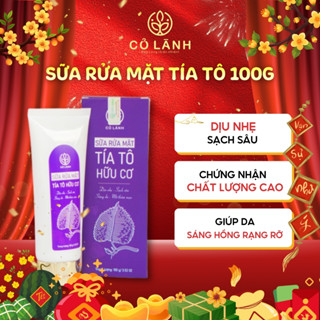  Sữa Rửa Mặt Tía Tô Sáng Da Mờ Thâm Mụn Cỏ Lành 100g 