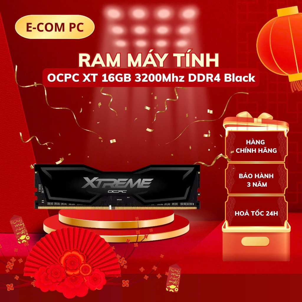 Ram OCPC XT 16GB 3200Mhz DDR4 Black