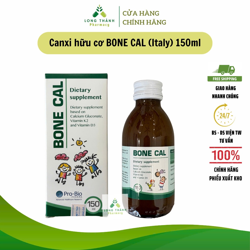 Canxi BONE CAL HealthyPlex (Italy) - Bổ sung canxi giúp tăng chiều cao, cải thiện giấc ngủ cho bé (L