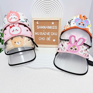Mũ bảo vệ đầu cho bé có kính chắn bụi, chắn gió - Nón bảo vệ đầu cho bé đi xe máy, xe chòi chân