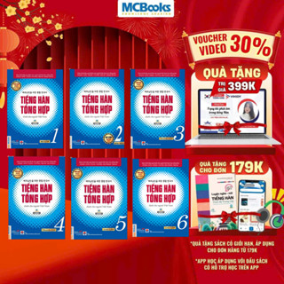 Sách - Combo Tiếng Hàn Tổng Hợp Dành Cho Người Việt Nam Tập 1-6 - Giáo Trình Kèm Sách Bài Tập - Nhắn tin shop để nhận KH