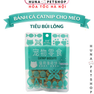   Combo 4-10 gói seal hãng  Bánh Cá Biscuits Catnip Giảm Búi Lông Viêm Răng Hôi Miệng Cho Mèo - Huna 