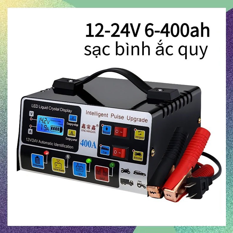 Sạc ác quy 12v 24v tự ngắt 6-400ah may sac bình ắc quy tự động sạc bình ắc quy 12v tự động sạc bình 