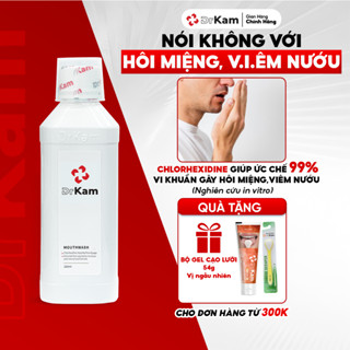  Nước Súc Miệng Chuẩn Y Khoa DrKam 250ml - Khử Hôi Miệng Giảm Viêm Nướu - Không Cồn Không Cay 