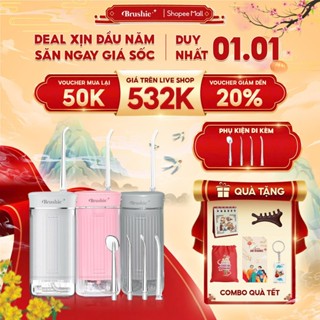   GIÁ 600K TẠI LIVE SHOP  Tăm nước Brushie Sonic gấp gọn mini tiện lợi sử dụng được cho cả người niềng răng Flossie 