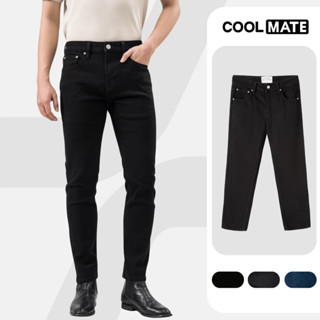   SALE TẾT-TẶNG ÁO SƠ MI ĐƠN 200K Quần Jeans Nam Basics dáng Slim fit bền bỉ vừa vặn tôn dáng quần mặc tết Coolmate 