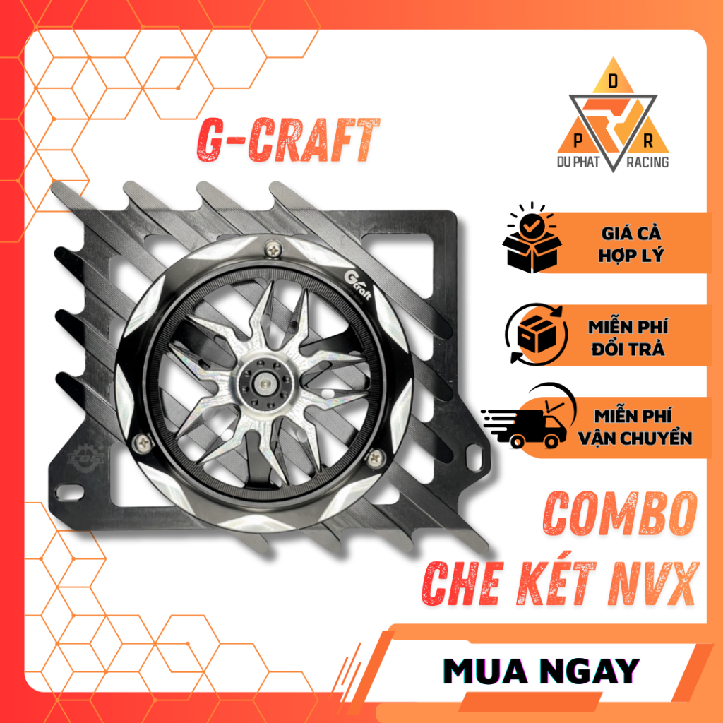 [ G-CRAFT ] COMBO CHE KÉT NƯỚC NVX VÀ QUẠT GIÓ CNC HÃNG GCRAFT DÀNH CHO XE NVX V1, V2, V3