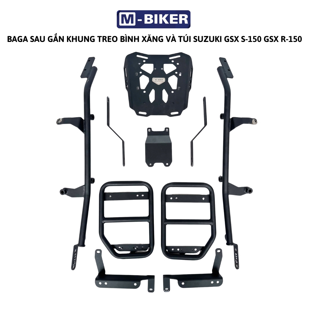 Baga khung túi gsx s150, baga gắn khung túi gsx s150 chất liệu thép, sơn tĩnh điện.