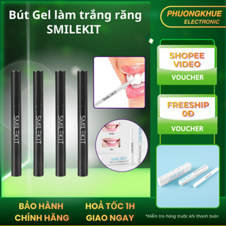  Combo 2 Bút Gel Làm Trắng Răng SMILEKIT An Toàn Hiệu Quả Kết Hợp Với Máy Làm Trắng S5 Giúp Bật Tông Nhanh Giảm Ố Vàng 