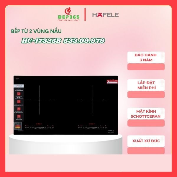 Bếp Từ Âm Hafele HC-I7325B 533.09.979 - Made in Germany, Mặt kính Ceramic - Schott Ceran