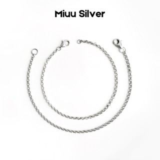  Vòng tay đôi bạc Miuu Silver vòng tay unisex cặp nam nữ 