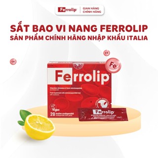 Sắt Ferrolip - Sắt bao vi nang dành cho mẹ bầu & người trưởng thành - Hộp 20 gói