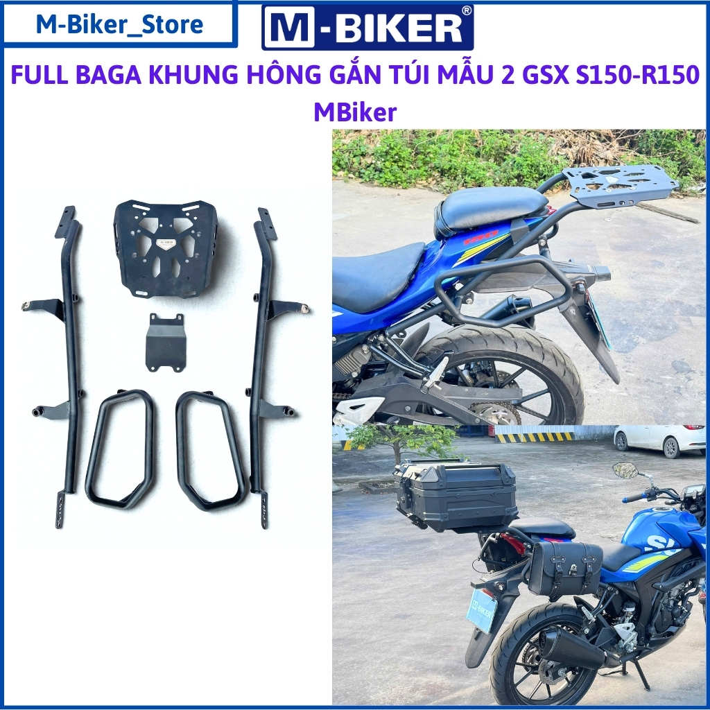 Baga GSX S150_ R150, Baga sau gắn khung treo túi hông GSX S150-R150, Cảng sau GSX S150-R150, MBiker