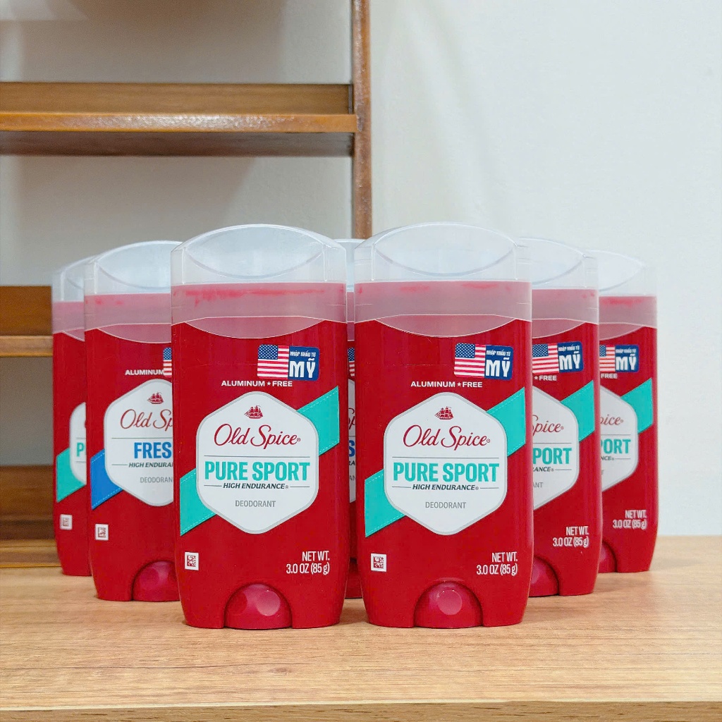Lăn Khử Mùi Ngăn Mồ Hôi Old Spice Pure Sport 93g – Antiperspirant High Endurance, Khô Thoáng 24/7 ( 