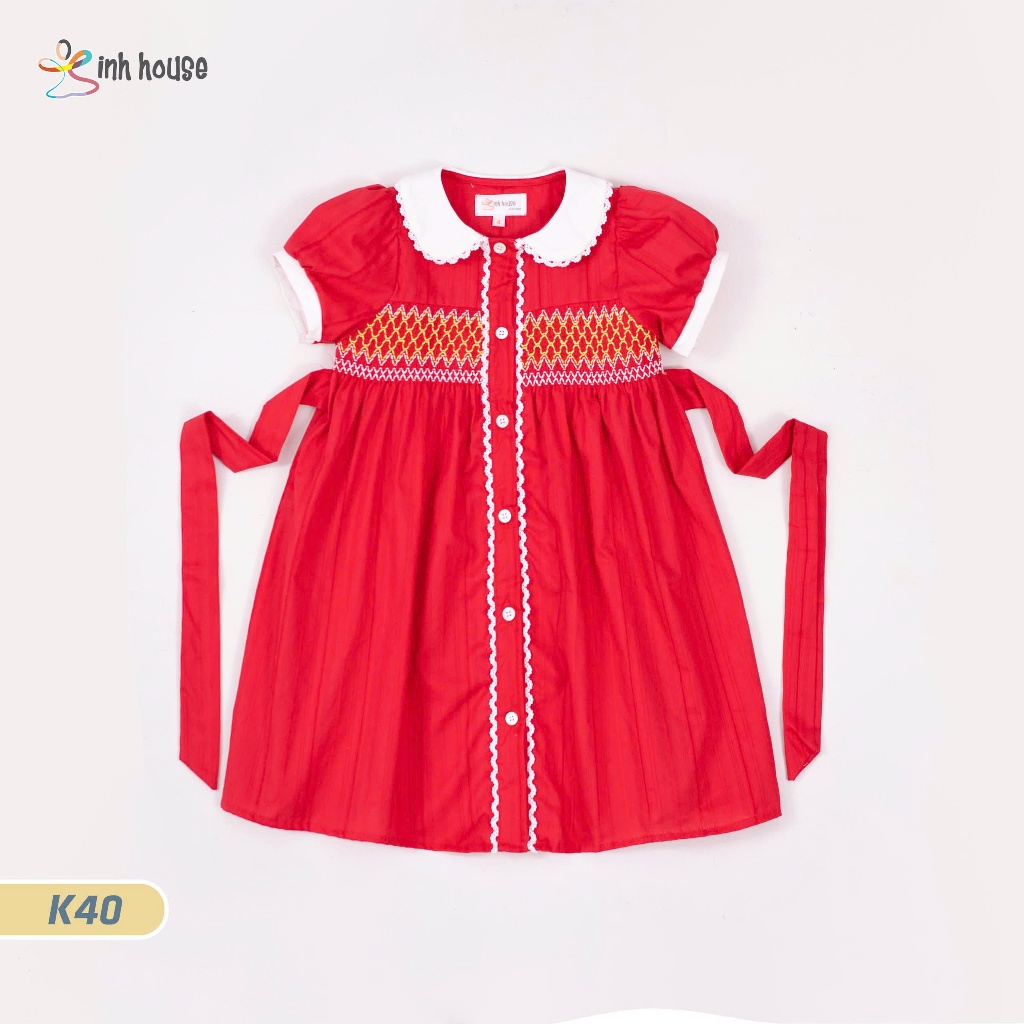 Váy trẻ em cổ sen Xinh House K20 - K21 - K42 - K40 Cho Bé Gái từ 1- 10 tuổi