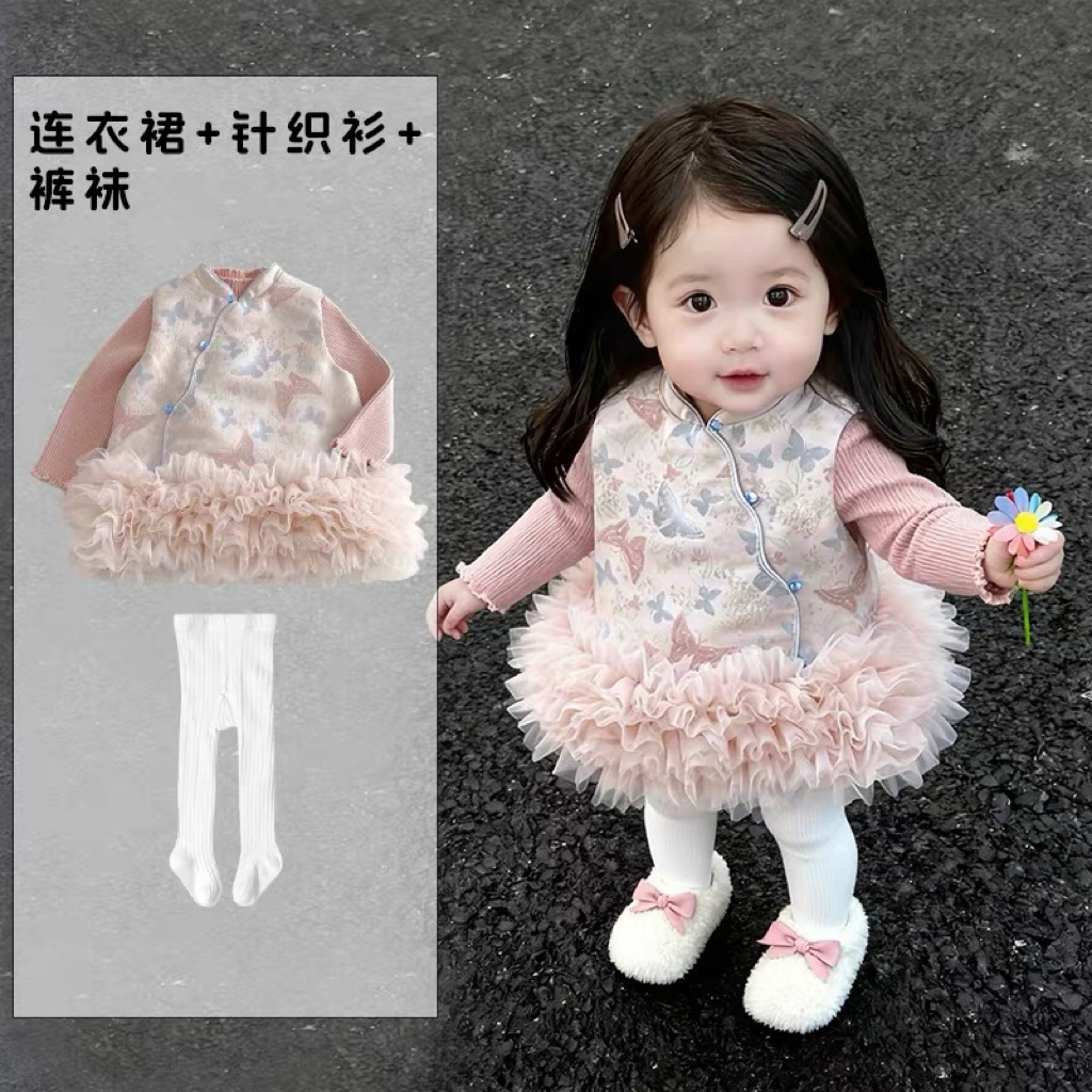 Đầm Bé Gái Tết Đông 2026 ( có ảnh thật ) A384