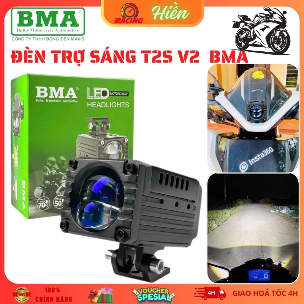 Đèn Trợ Sáng Bi Cầu T2S V2 BMA 60W – Ánh Sáng Chuẩn Từng Chi Tiết, Chống Chói, Chống Nước IP68