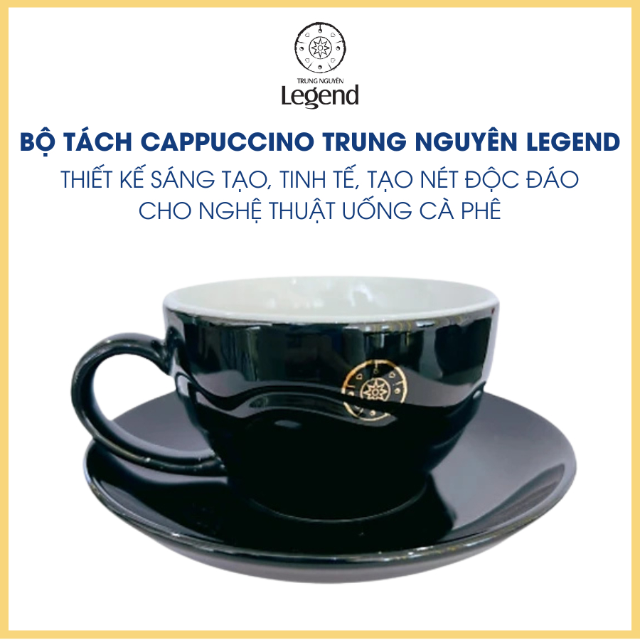 Bộ Tách Đĩa Cappuccino Trung Nguyên Legend - 210 ml