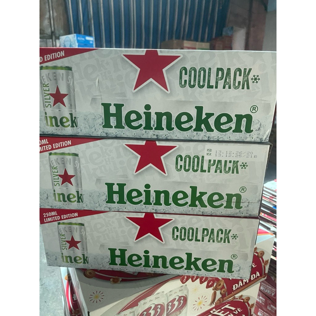 [Hoả Tốc] Thùng 24 Lon Heineken Bạc Nhỏ 250ml (Độ Cồn 4%)